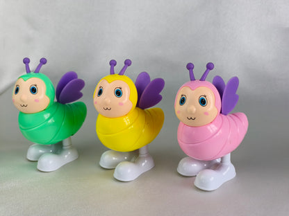 Colorful Cute Bee General Mobilization Wind - up function toy pack of 3