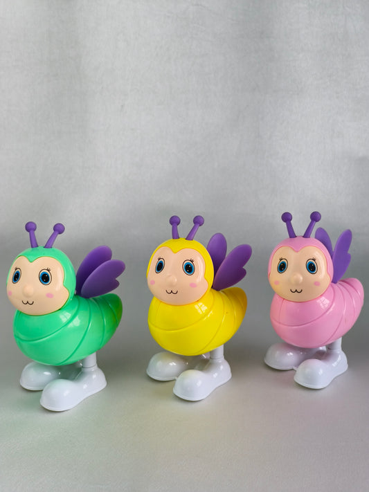 Colorful Cute Bee General Mobilization Wind - up function toy pack of 3